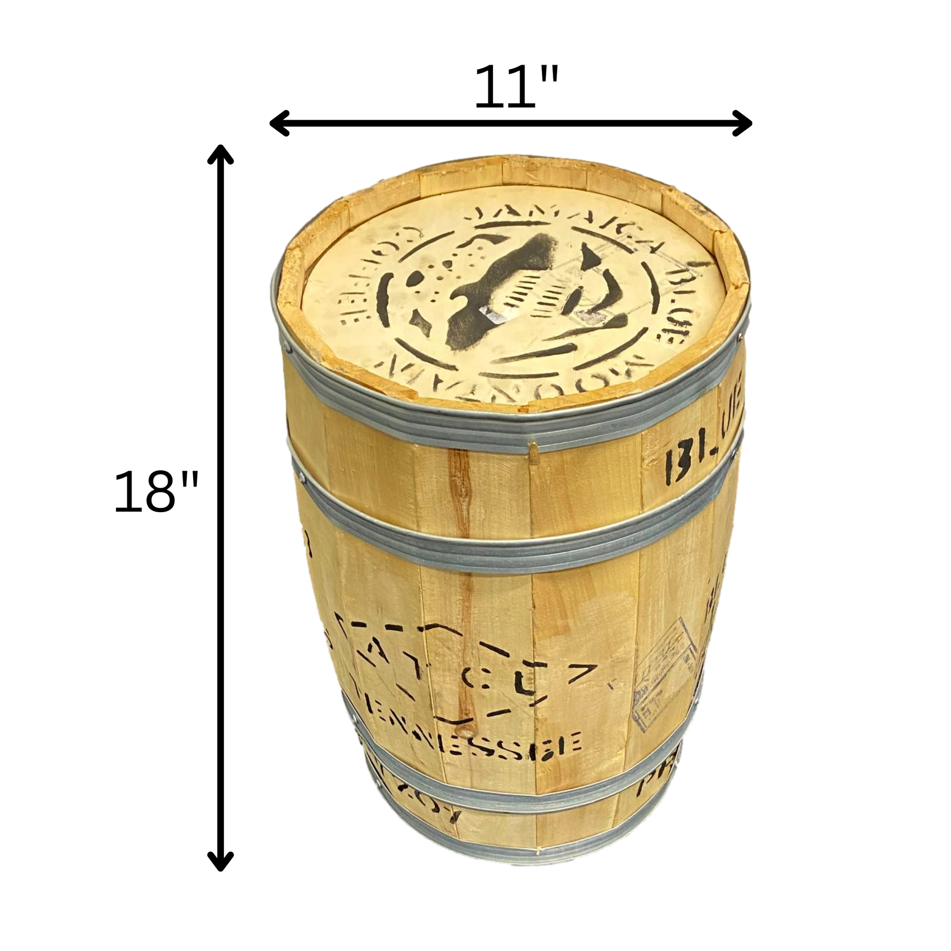 Unfinished Coffee Barrel Dimensions